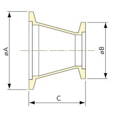 Vakuum Bauteile ISO/ISO Reduzierstücke