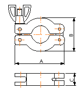 Vakuum Bauteile KF Spannringe