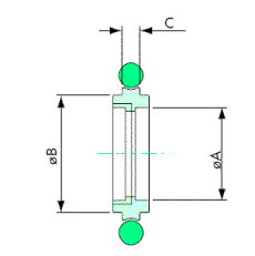 Vacuum component meshed  center ring with seal