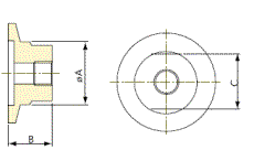 Vacuum component KF-female pipe adaptor