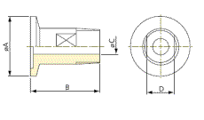 Vacuum component KF-male pipe adaptor