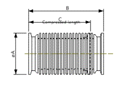 Vacuum component KF bellow