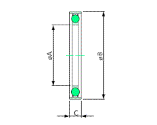 Vacuum component center ring with seal with outer ring