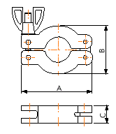 Vacuum component clamp KF