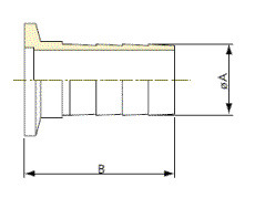 Vacuum component  KF Hose adaptor