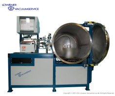 Helium leak testing economy system. Low price system with used helium leak detector ASM 120 and used vacuum pumps.