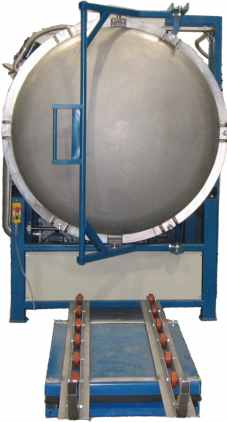Helium leak testing machine for aluminum castings for SF6 gas circuit breakers