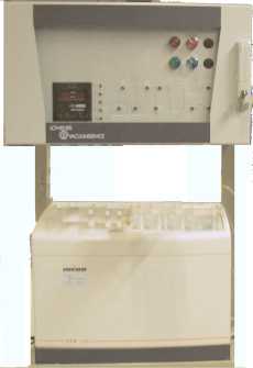 Manual semiautomatic helium leak detection system with Alcatel helium leak testing instrument ASM142