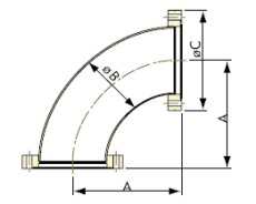 L-piece, fixed, CF-F