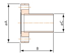 Half nipple, fixed, CF-F