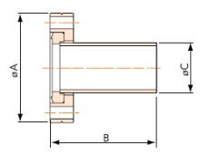 Half nipple, rotatable, CF-R