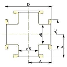 vacuum component ISO X-piece