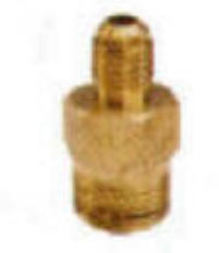 Reduction male 3/8" to 1/4" SAE for vacuum pump inlet.