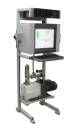 Vacuum decay leak testing systems with gas filling