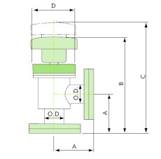 Manual angle valve with O-ring bonnet seal. NW63IS0-NW80IS0.