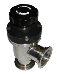 Manual angle valve with O-ring bonnet seal NW25KF. Click for bigger picture in new window.