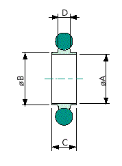 Vakuum komponent centrerring KF ritning