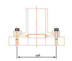 Vakuum komponent spännklack KF ritning