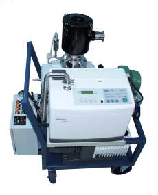 Halvautomatisk utrustning för vakuum-pumpning och läcksökning. 